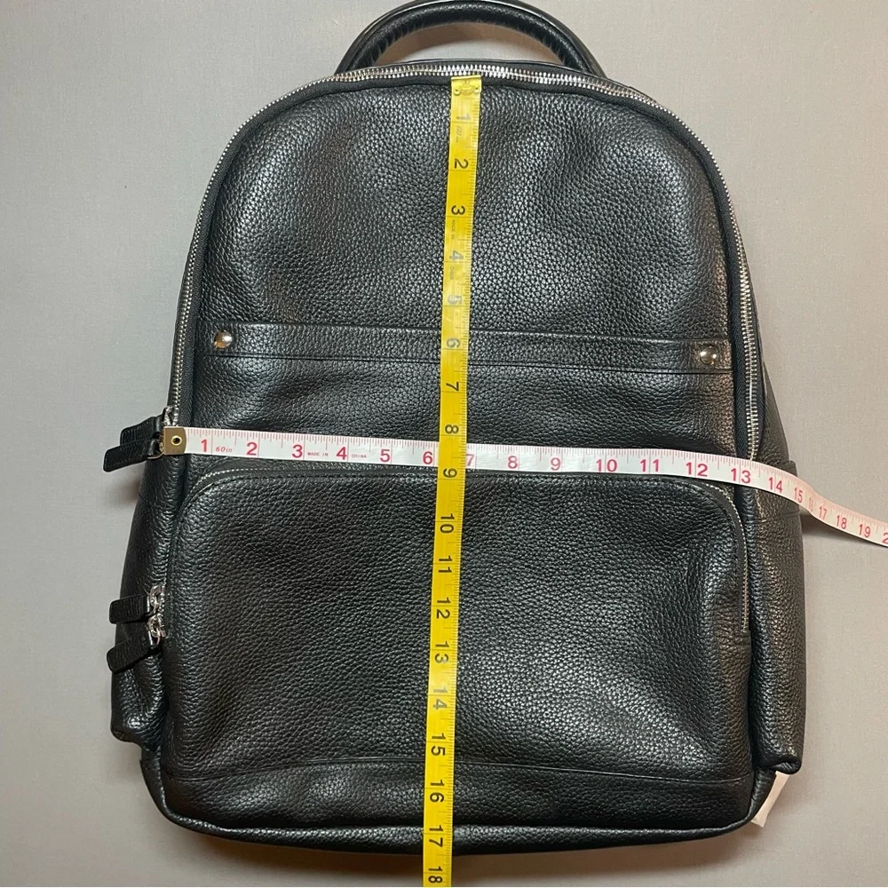 NEW Delta Million Miler Pebbled Black Leather Backpack, Travel, Business